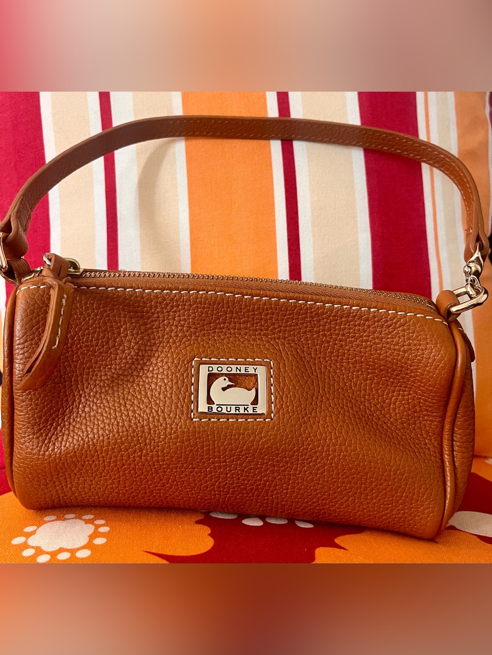Dooney & Bourke Brown Pebbled Leather Crossbody